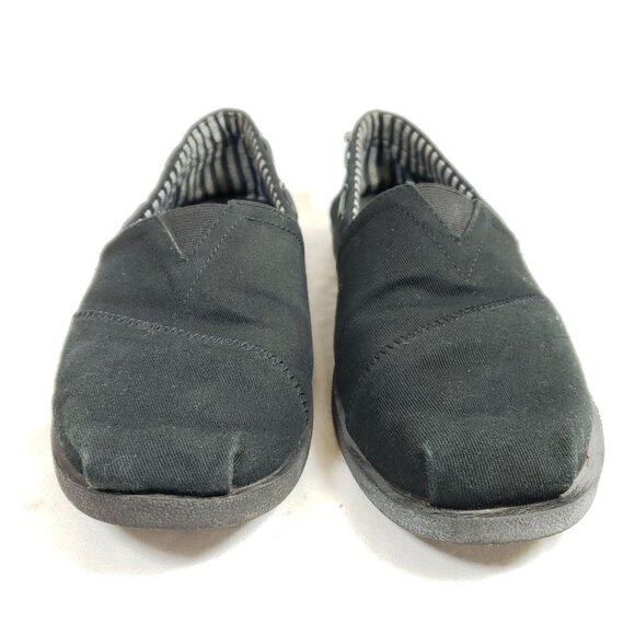 Bobs By Skechers Espadrilles Slip On Shoes Women's Size 10 Black Canvas - Picture 6 of 8